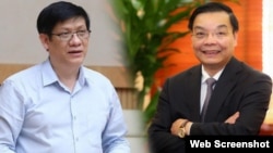 Bộ trưởng Y tế Nguyễn Thanh Long và Bộ trưởng Khoa học – Công nghệ Chu Ngọc Anh, hai cán bộ cao cấp dính chàm trong đại án Việt Á