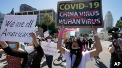 Một cuộc phản đối tình trạng bạo lực và kỳ thị người gốc Á ở California.