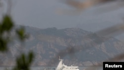 Một tàu hải cảnh Trung Quốc trong cuộc tập trận quân sự gần Phúc Châu, tỉnh Phúc Kiến, gần Quần đảo Mã Tổ do Đài Loan kiểm soát. (Ảnh tư liệu).